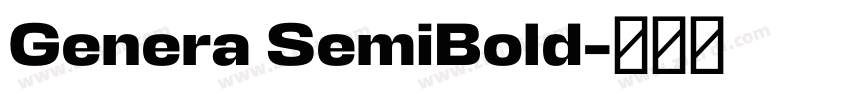 Genera SemiBold字体转换